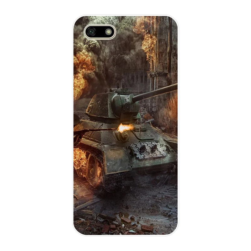 Мягкий Силиконовый ТПУ чехол 081FG world of tanks для huawei Honor 7a 5 45 pro 7 7c 7x y5 2018 чехол|Бамперы|