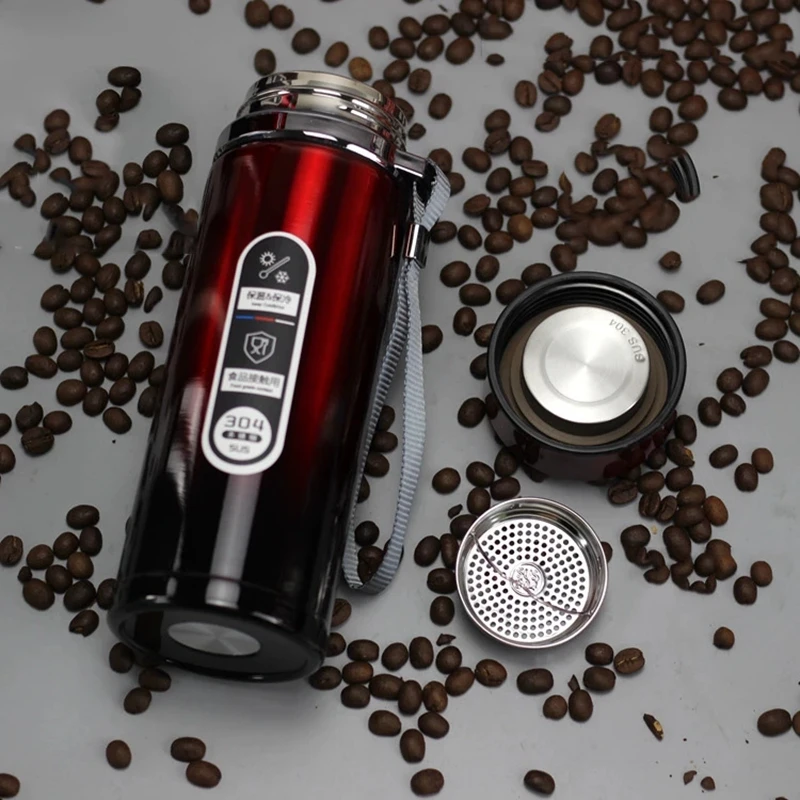 

High capacity Business Thermos Mug Stainless Steel Tumbler Insulated Water Bottle Portable Vacuum Flask For Office Tea Mugs