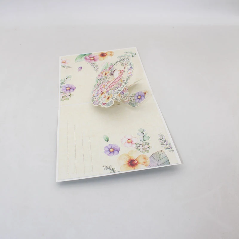 Бумажные Пригласительные открытки ручной работы с 3D изображением единорога