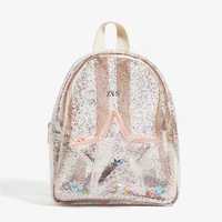 unicorn pvc transparent backpack for children plush kindergarten small school bag girls school bags mini backpack