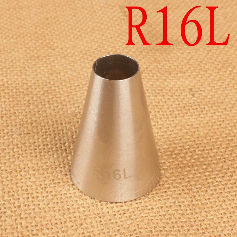 

R16l# Large round round Cream Cookie Decorating Mouth 304 Stainless Steel Baking DIY Tools Large