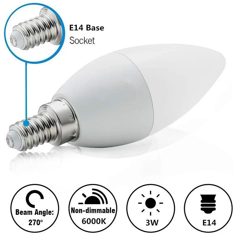 10 pcs Led Bulb E14 LED Lamp 220V 3W 5W 7W 9W Candle Light Bulbs Flame Ampoule Bombilla for Chandelier Lighting | Лампы и освещение
