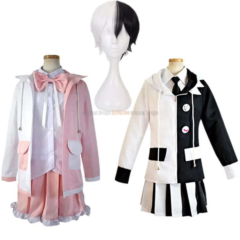Danganronpa V3 Monokuma Cosplay Costumes Unisex Suit Monomi  Woman Clothing Coat Skirt Pants