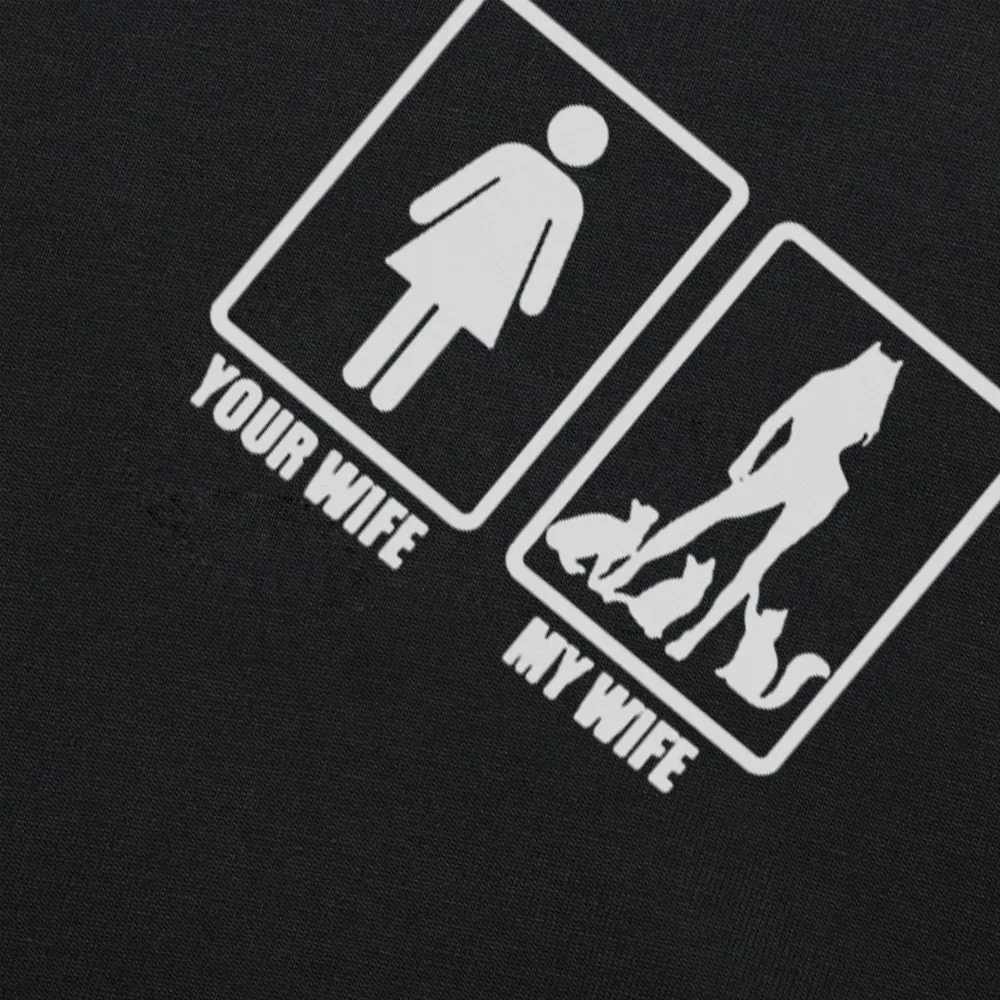 Забавная Футболка с принтом вашей жены моей кошки для влюбленных Мужская