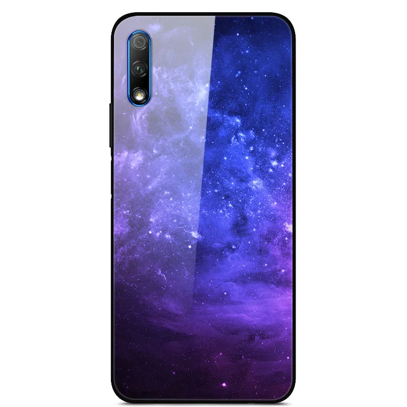 

For Huawei Honor 9X Case Tempered Glass Planet Space Cover Glass Back Case for Huawei Honor 9X 9 X X9 2019 Honor9X Fundas Coque