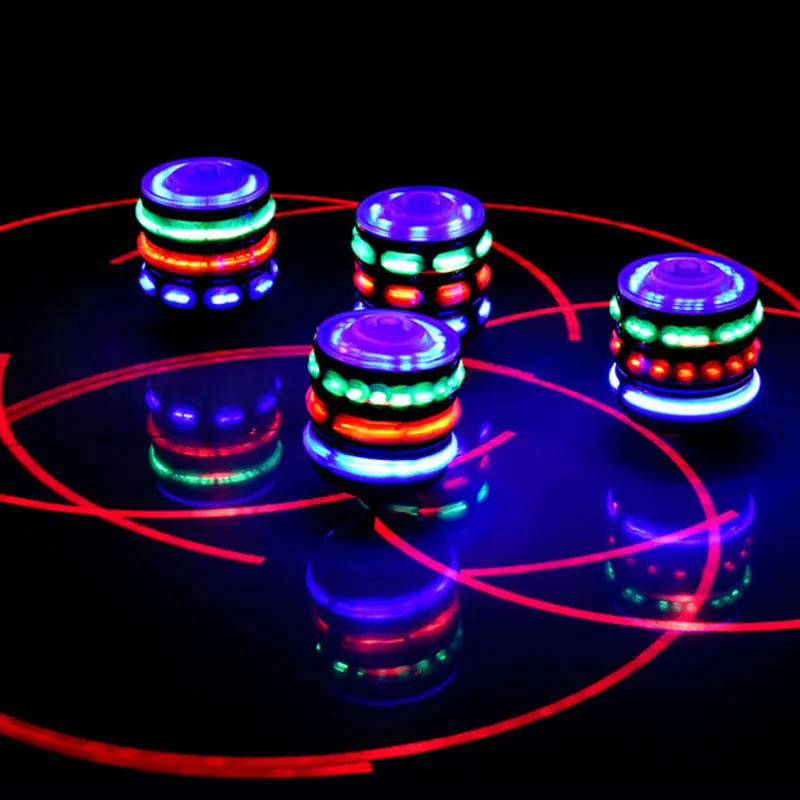 Цветной музыкальный спиннинг светящиеся в темноте игрушки детская забавная