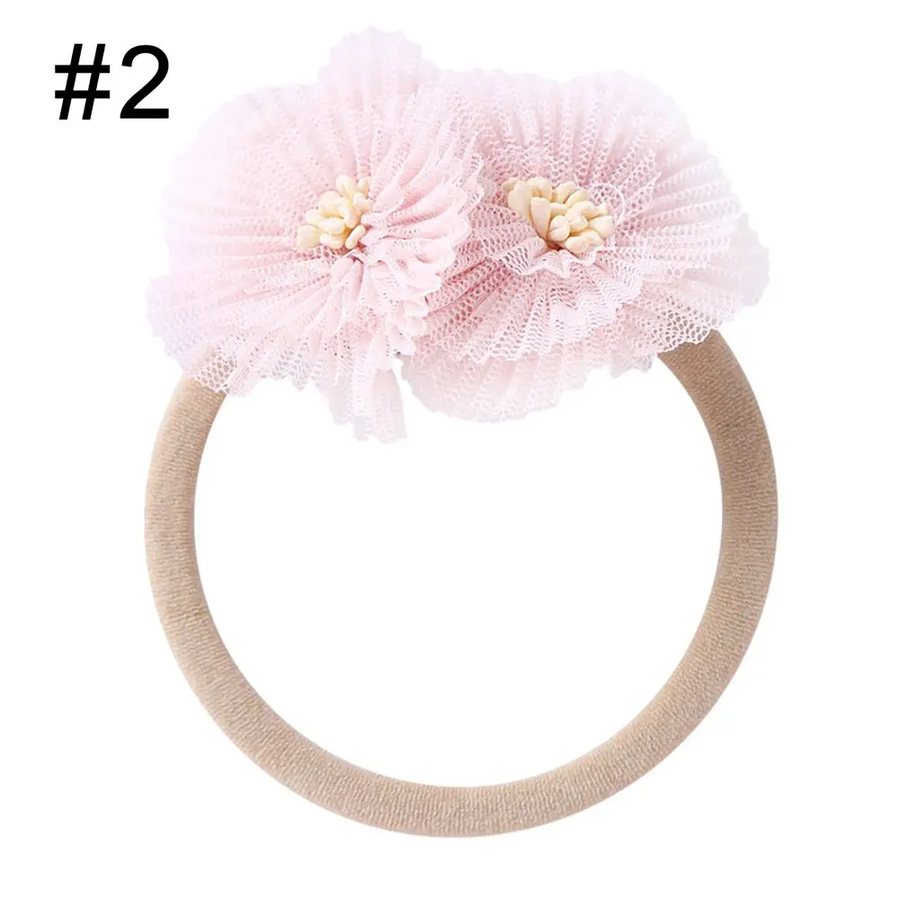 

Floral Lace Baby Headbands Cute Flower Soft Nylon Elastic Hair Band Baby Hairband Newborn Toddler Hair Accessories