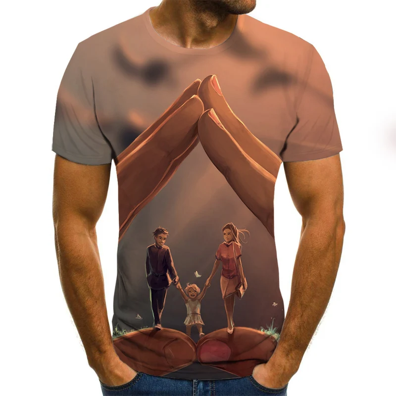 Лидер продаж 2020 новая брендовая мужская футболка с короткими рукавами 3D