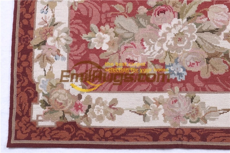 

needlepoint carpets Handmade Wool Floral Roses Needle-point From China Bedroom