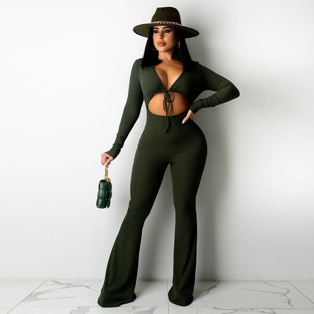 Женский Облегающий комбинезон Бордовый/зеленый/черный Простой повседневный с