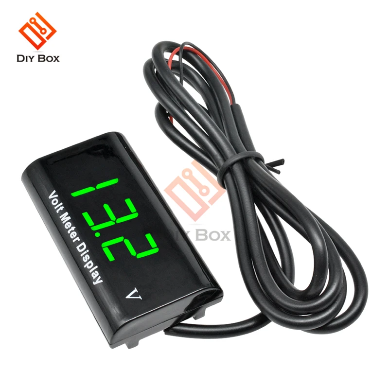 Green Display IPX6 DV 3-18 в цифровой вольтметр для мотоцикла 12 в автомобильный измеритель напряжения Вольт литий-свинцово-кислотная батарея Емкость Тестер монитор детектор - Цвет: Green Display