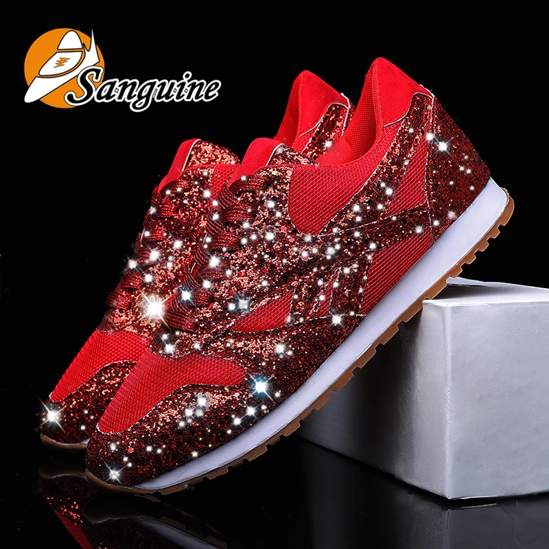 Женские кроссовки из дышащего материала стразы модная женская спортивная обувь