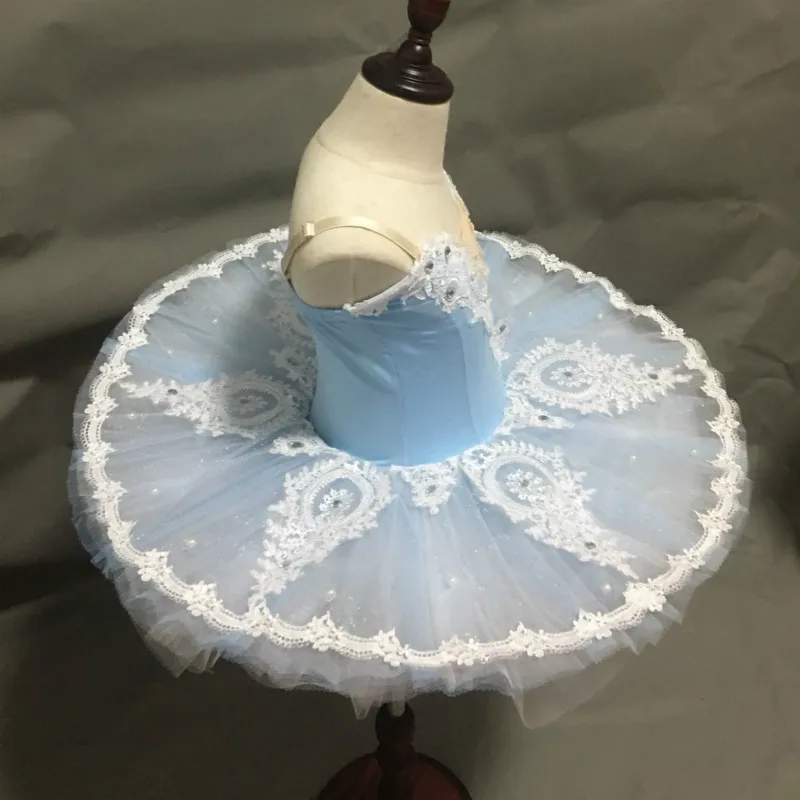 Балетное платье небесно-голубого цвета для девочек взрослых женщин кружевная