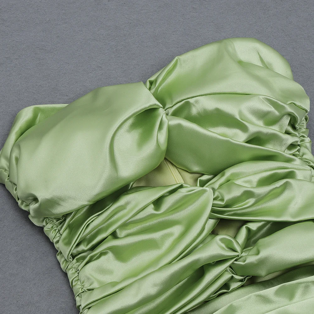 

Ocstrade Sexy Party Dress 2021 New Arrival Green Strapless Bodycon Dress Summer Women Cut Out Mini Club Party Dress Outfits