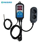 Электронный Термостат INKBIRD, Предварительно проводной регулятор температуры, с двойным жк-дисплеем
