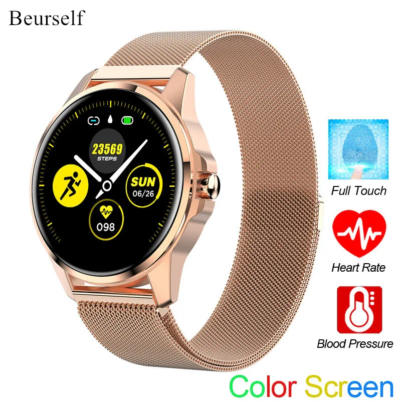 Смарт-часы Beurself Full Touch R23 пульсометр кровяное давление умный Браслет
