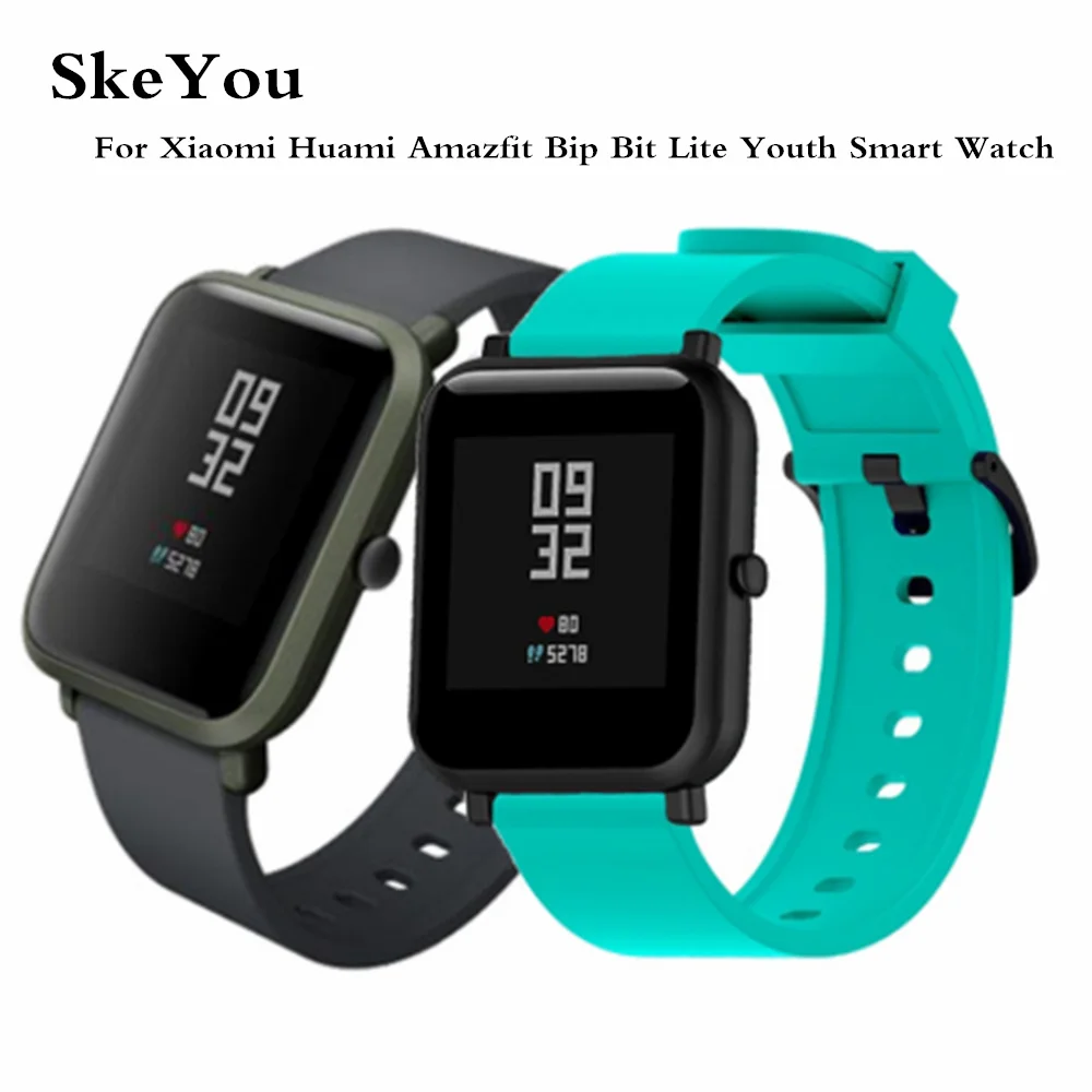 Силиконовый ремешок для часов Xiaomi Huami Amazfit Bip Little Band 20 мм ремешок для Amazfit Beep браслет на запястье samsung gear S2 S4