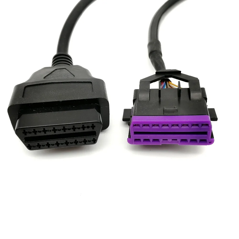 OBD2 16 Pin штекер двойной Женский Удлинительный кабель, OBD Y КАБЕЛЬ, адаптер OBD твердость провода для VW, AU-DI