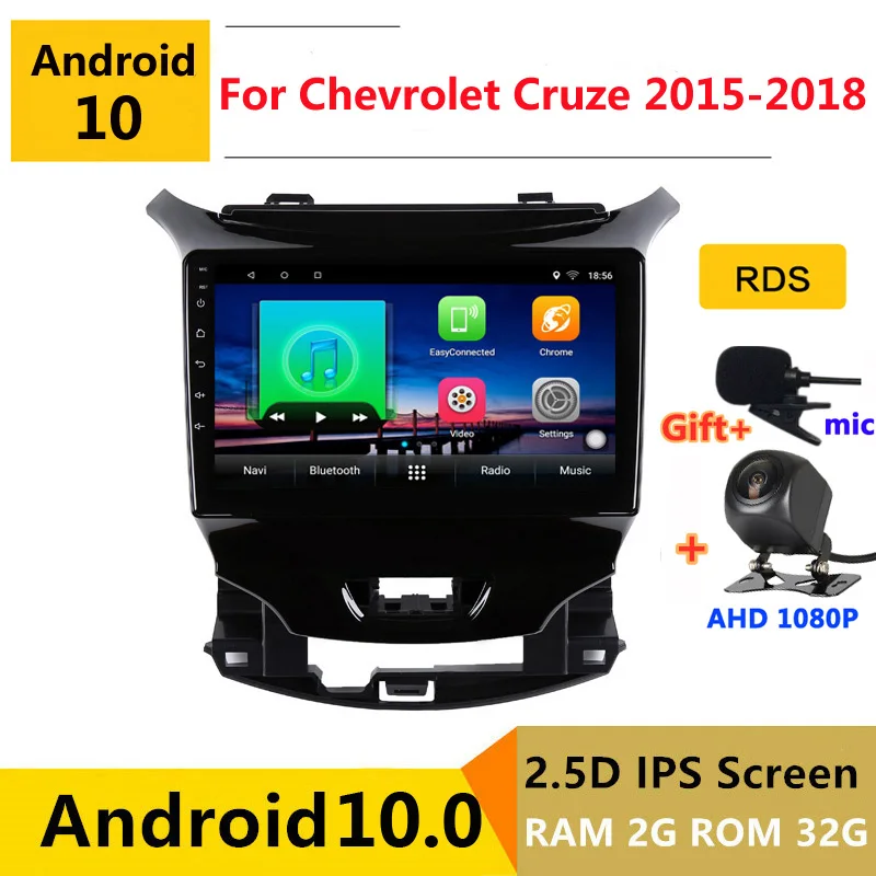 9 дюймов Android 10 автомобильный DVD мультимедийный плеер GPS для Chevrolet Cruze 2015 2016 2017 2018