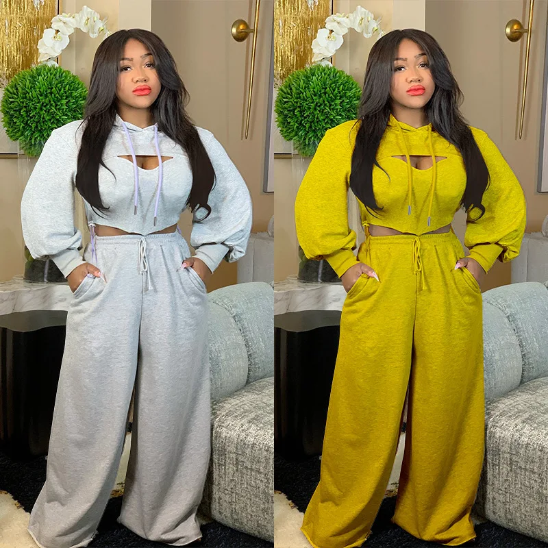 

Chocomist Two-pieces Fashion Casual Solid Women Pant Set