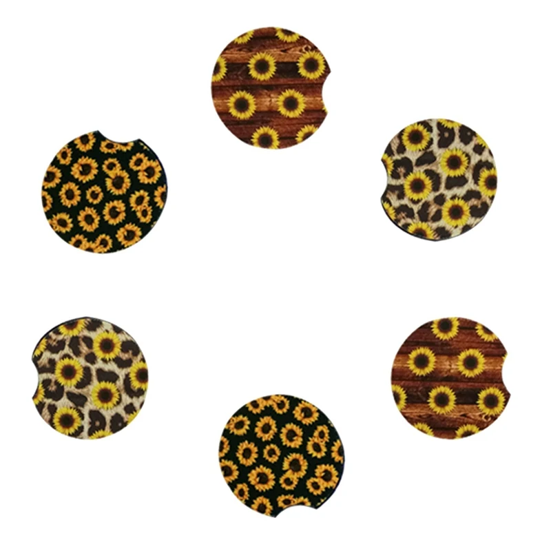 1 шт. Новый Неопреновый коврик для автомобильной чашки контрастная Подставка под