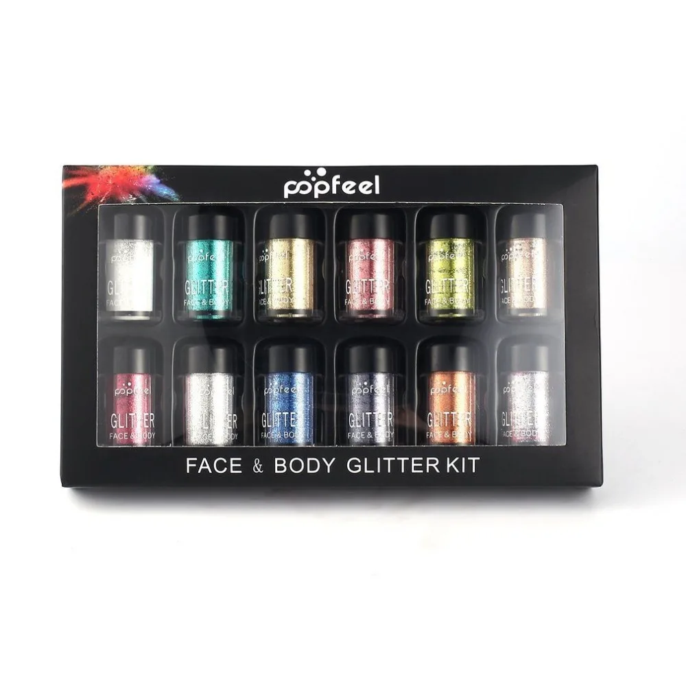 12 шт./компл. блестящие тени для век гель мерцающие алмазные металлические мощные