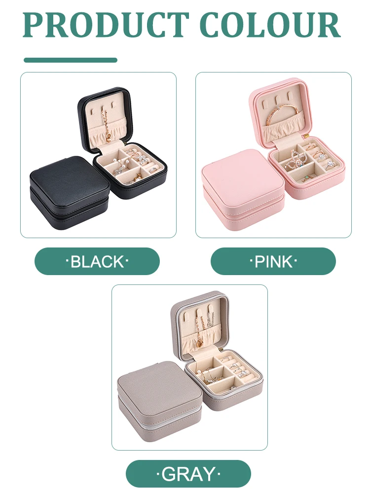 

Travel Jewelry Box Hot Custom Pu Leather Portable Jewel Case Small Jewellery Organizer Storage