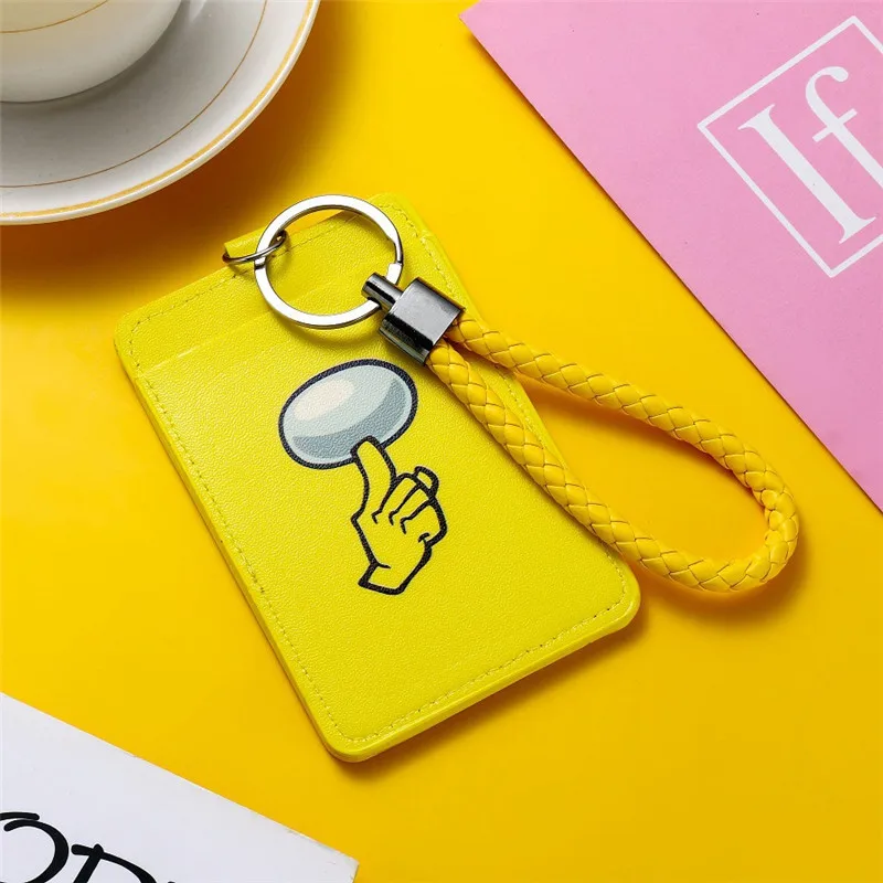 

New Anime Among Us Game Figure Toy Cortical Cartoon Keychain Car Keys Decoration Accessories Lovely Pendant Gift Bus Card Set