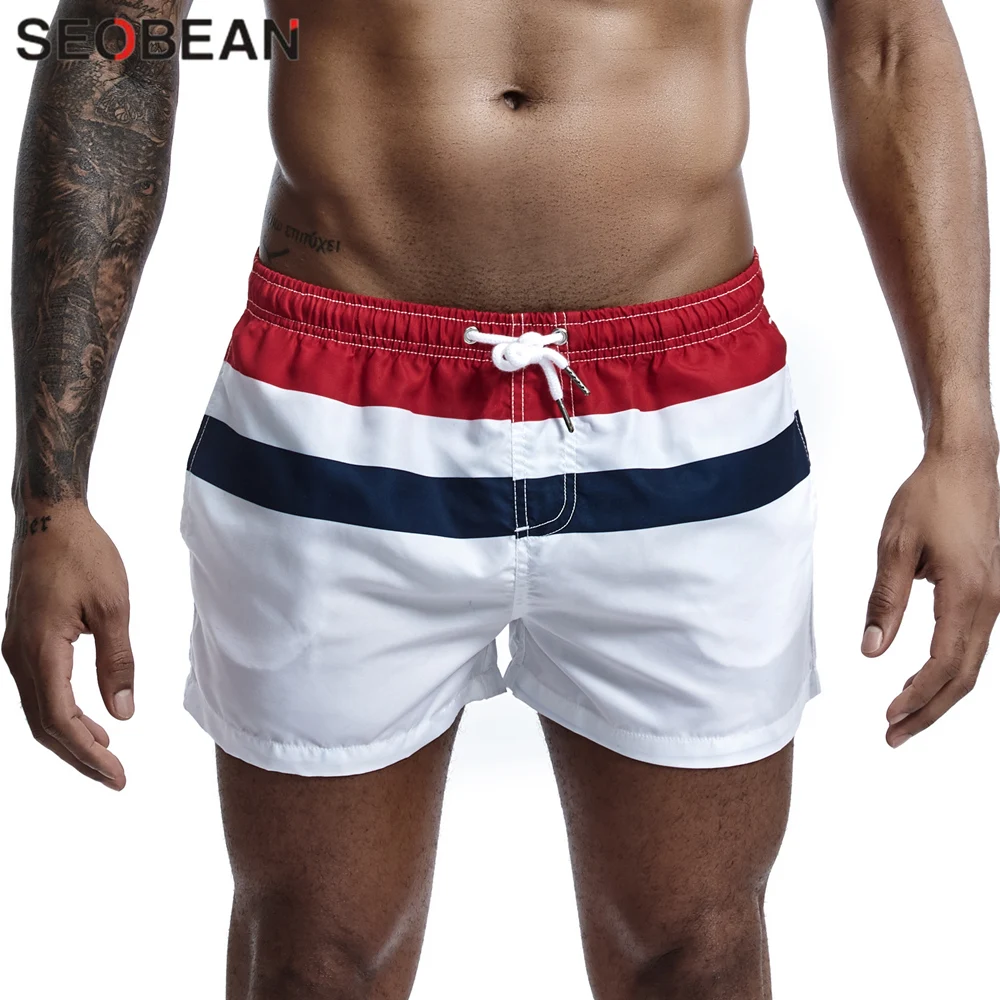 

Seobean Snel Droog Board Shorts Voor Mannen Zomer Casual Actieve Strand Vakantie Swimi Shorts Man Zwembroek Shorts