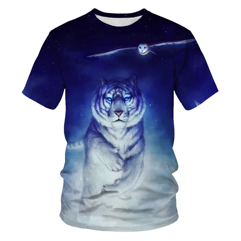 

Summer 2021 new men's 3D printed animal t-shirt short sleeve, comfortable loose sport short sleeve xxs-6xl
