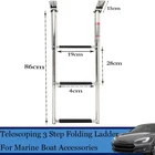 Телескопическая трехступенчатая складная лестница для морской лодки, аксессуары для лодки, платформа для плавания, лестница с креплением на слайде