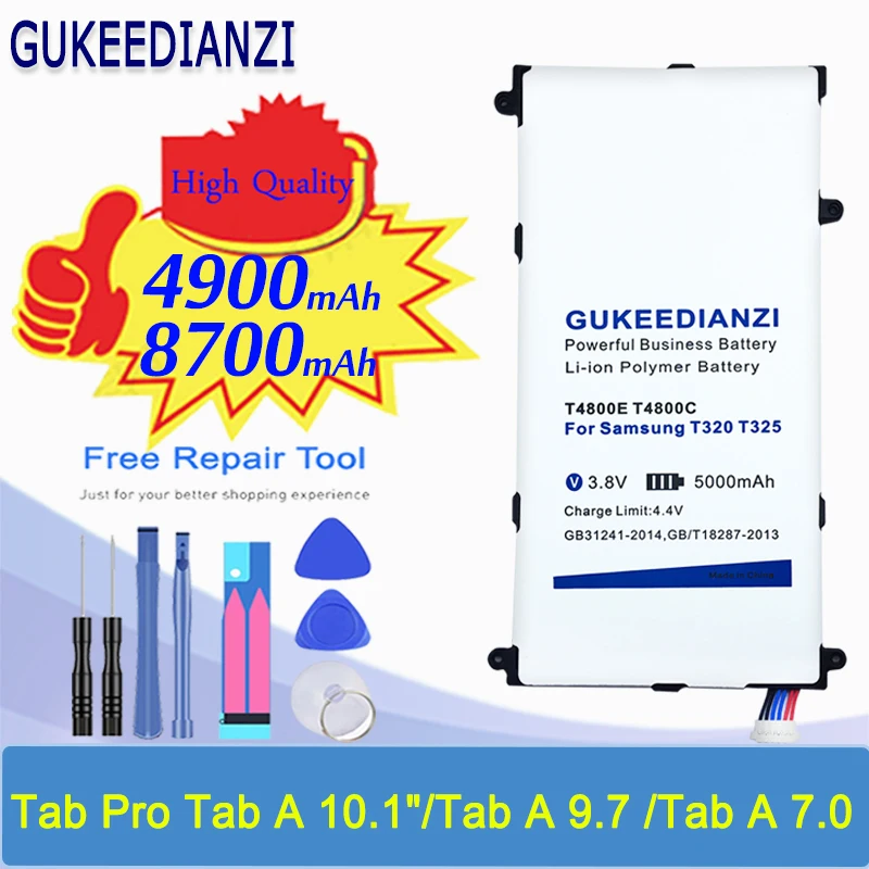 Аккумулятор T4800E T4800C для планшетов Samsung Galaxy Tab Pro SM T320 T321 T325 T580 A 10 1 &quot/Tab 9 7/Tab 7 0
