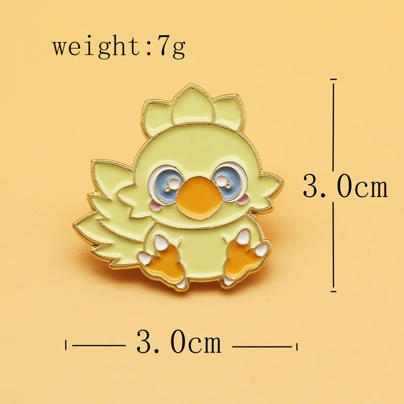 Final Fantasy Chocobo брошь красивые шпильки карманные монстры значок для рюкзака мужская