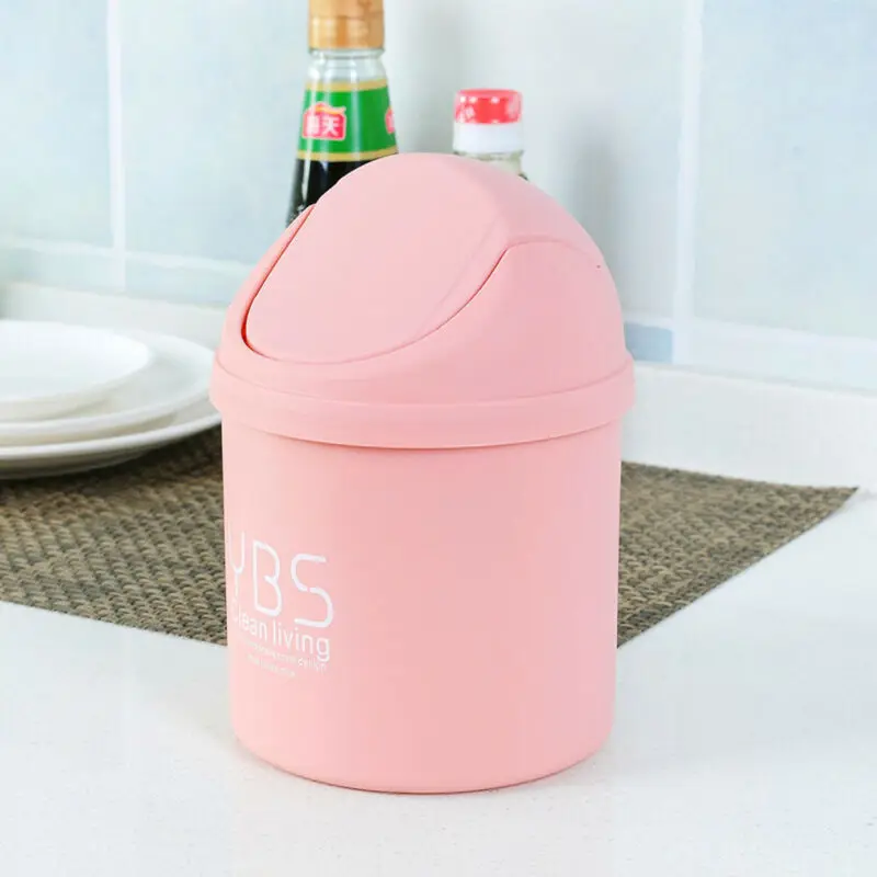 Home Creative Desktops Covered Kitchen Living Room Trash Can Waste Bin Sitting Toilet Office Paper Basket | Дом и сад