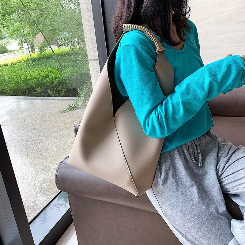 Модные женские сумки Хобо большие роскошные на плечо из искусственной кожи