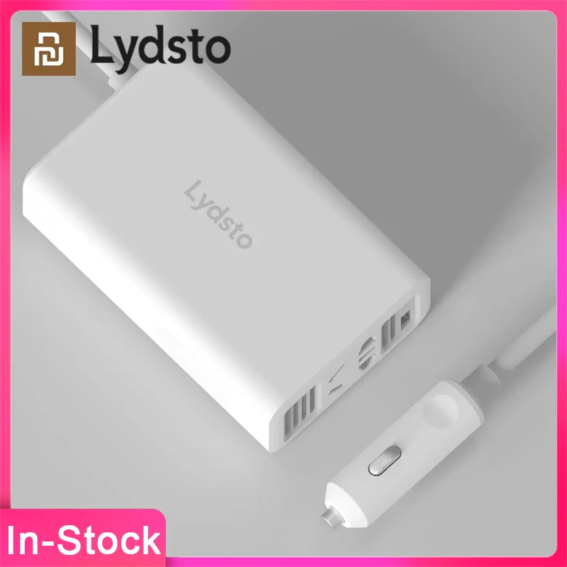 

Автомобильный инвертор Xiaomi Youpin Lydsto, стандартный от 12 В до 220 В, 100 Вт, высокая выходная мощность, пять отверстий, инвертор для разъема