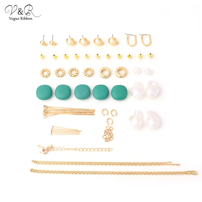 Новинка 2020 сделай сам искусственное ожерелье и серьги набор золотых ювелирных