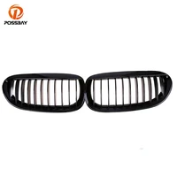 possbay car front bumper hood center grill racing grille auto decoration parts for bmw 6 series e64 cabrio m6 2006 09 2010 07
