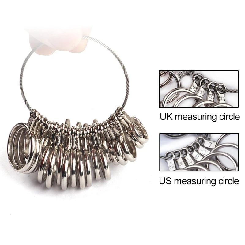 

Free shipping Professional Jewelry Tools Ring Mandrel Stick Finger Gauge Ring Sizer Measuring UK/US Size For Jewelry Size Tool