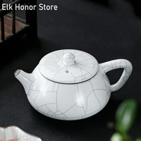 ru kiln gold iron wire gracked glaze stone gourd ladle teapots handmade teapot ball hole filter kettle dahongpao teaware