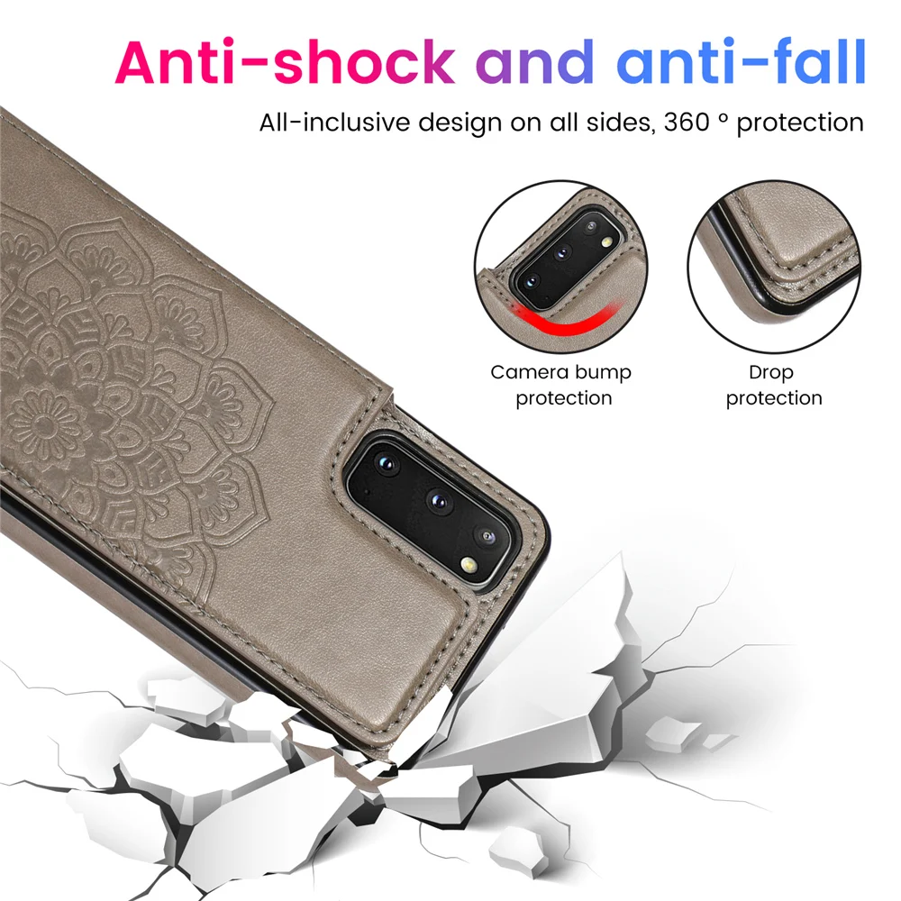 Кожаный чехол для Samsung Galaxy S21 S20 FE S10 S9 S8 Note 8 9 10 20 Ultra Plus S7edge Магнитный слот карт