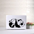 Модная наклейка для ноутбука с рисунком панды, Виниловая наклейка, черная наклейка для ноутбука Macbook Air, украшение для ноутбука