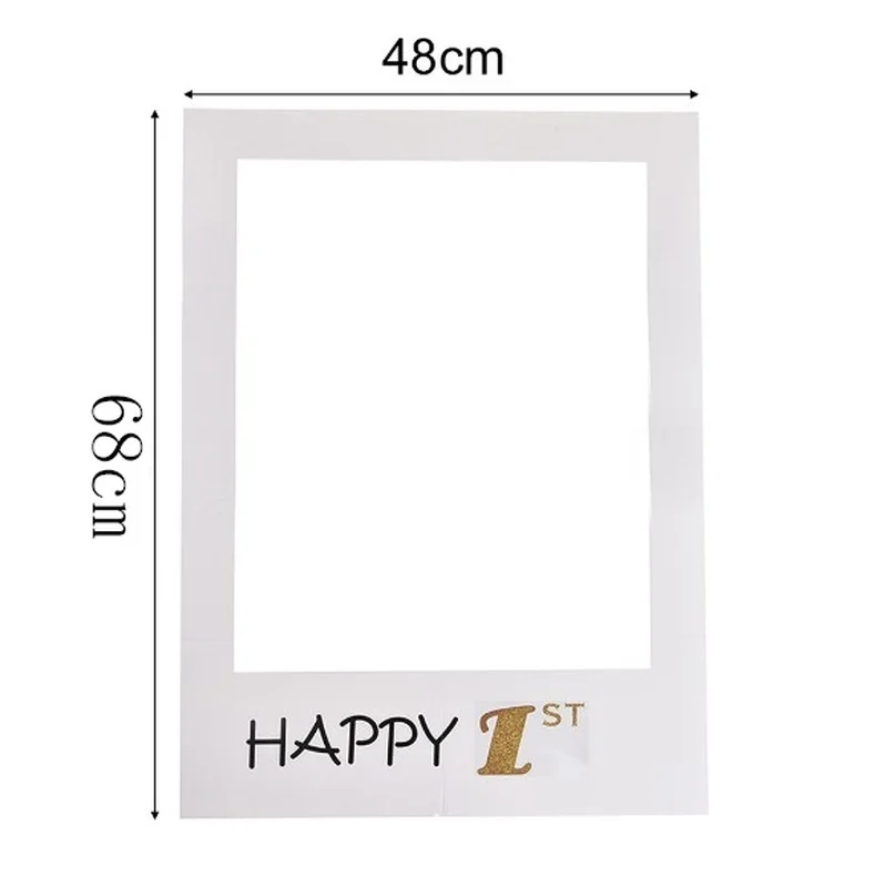 

1/16/18/30/40/50/60/70/80th Happy 21st Frame Photo Booth Props Paper Happy Birthday Party