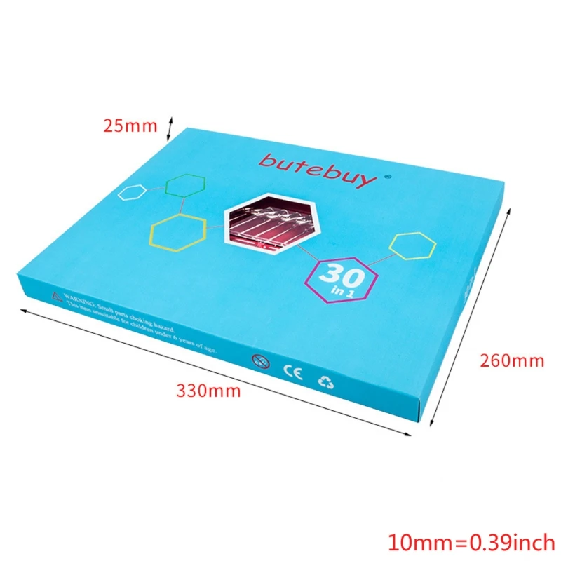 

Butebuy 30Pcs Metal Wire Puzzle Set IQ Mind Brain Teaser Link Unlock Interlock G