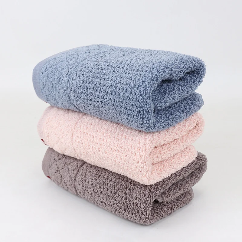 Полотенце однотонное из 100% хлопка быстросохнущее мягкое полотенце для лица