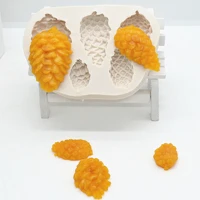 3d pine cones silicone mold kitchen resin baking tools dessert chocolate lace decoration diy cake pastry fondant mould m1996