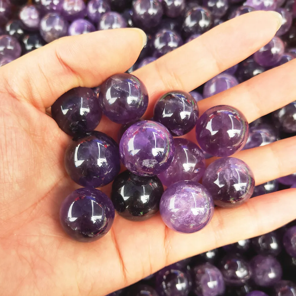 

10 pcs New arrived Natural amethyst quartz stone balls purple crystal sphere ball home decor healing