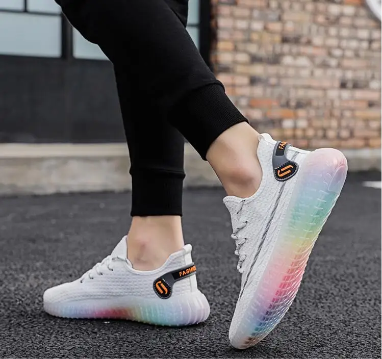 

BB-Y02 sport shoes men sneakers air mesh running jogging men shoes zapatillas hombre tenis masculino Rainbow sole shoes