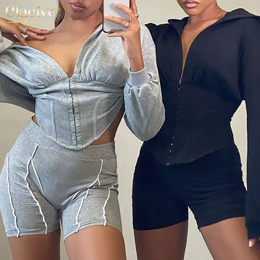 Clacive Мода v-образным вырезом черного цвета с капюшоном Женская зимняя обувь