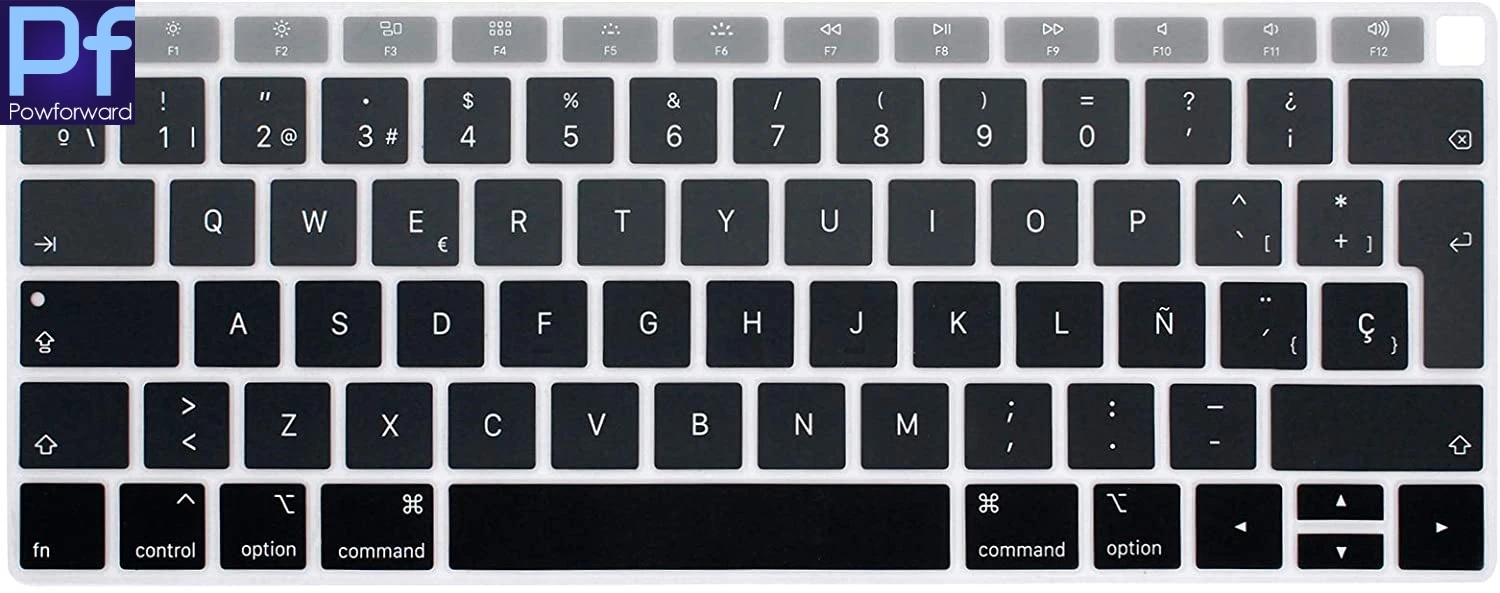 

Spanish EU Teclado For New Apple MacBook Air 13 13.3 Inch A1932 2019 2018 Touch ID Keyboard Protector Cover Protective Skin